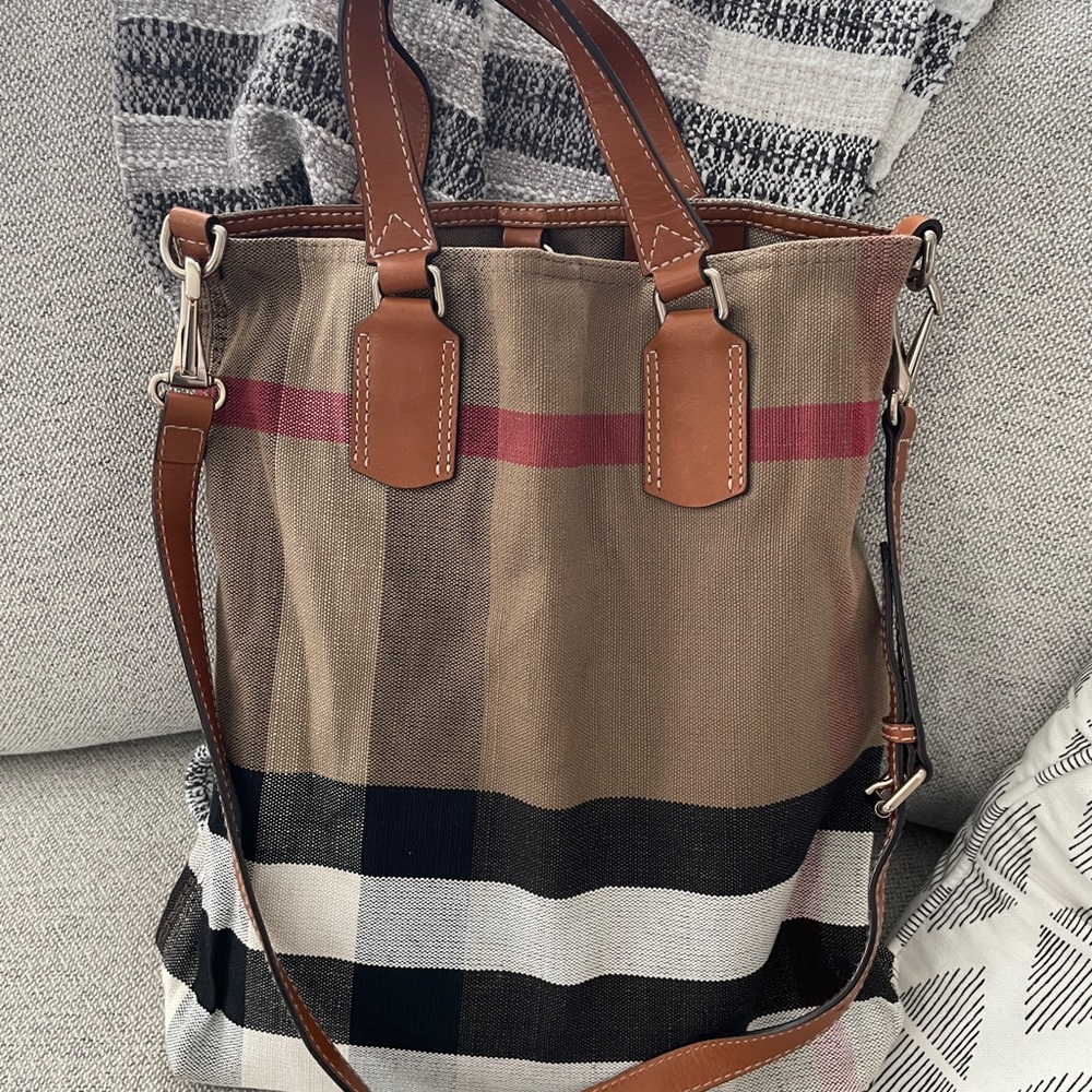 Burberry Tottenham Nova Check Plaid Bag